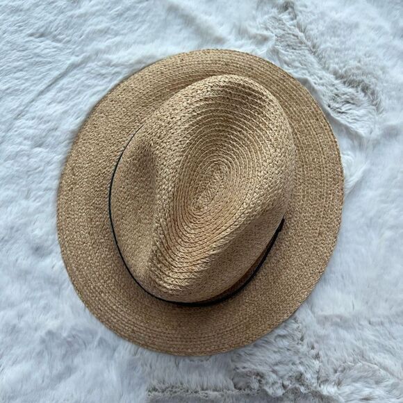 Vintage 90s Raffia Straw Hat Western Ranch Women’s - Picture 5 of 8